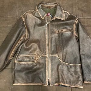 Authentic  Winlit 1969 Vintage Leather coat size large